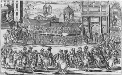 The Entry of Louis XIV and Marie-Therese of Austria into Paris on 26th August 1660 by Gabriel Ladame